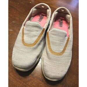 Skechers GOwalk 3 Shoes Women's 8.5 Taupe Slip On Walking Goga Mat Comfort